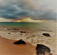 Maui sunset over beach