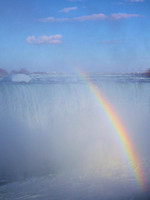 Rainbow over Niagara Falls (color)